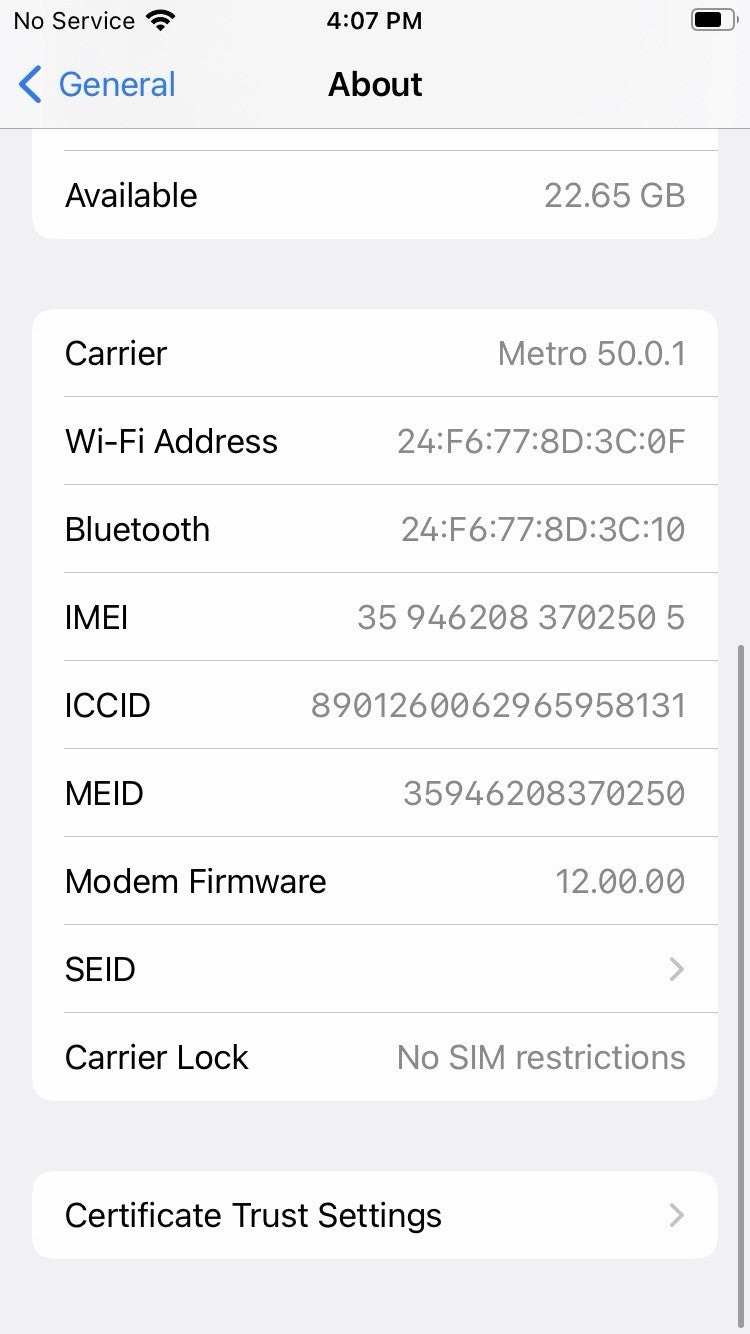Apple A1660 iPhone 7 Black 32GB Unlocked MNAY2LL/A Battery Health 88%