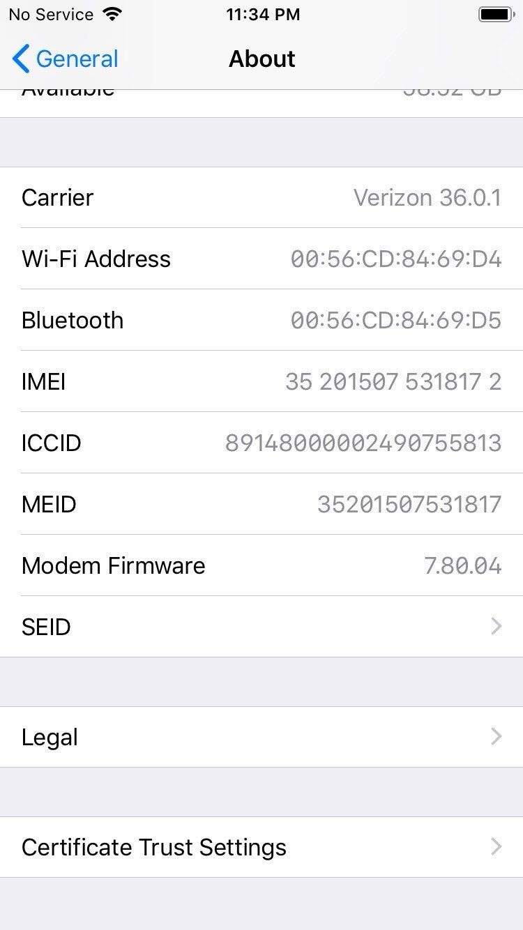 Apple A1549 iPhone 6, 64GB Unlocked Verizon 83% Battery MG632LL/A Space Gray