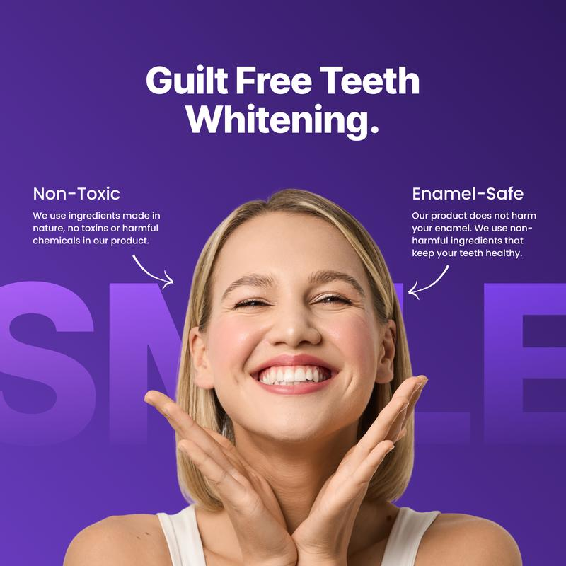 DRDENT Purple Teeth Whitening Strips 7/21 Sessions Enamel Safe, 14Ct / 42Ct