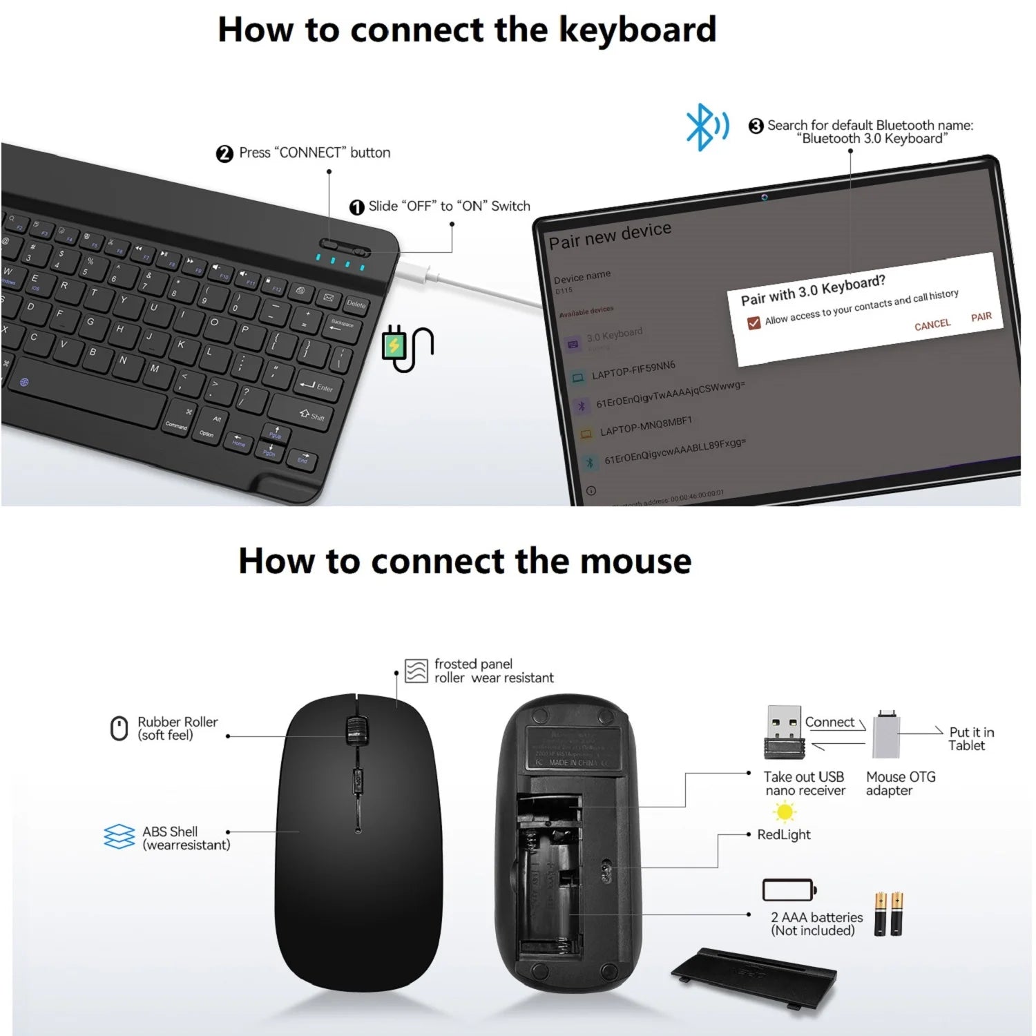 Tablet 10 Inch Android 15 Tablets,128Gb ROM+24GB RAM,5G Wi-Fi Tableta PC,1TB Expand,Octa-Core,5G Wi-Fi,Gps,Bluetooth 5.0,Dual Camera,7000Mah,Split Screen,Face Unlock,2 in 1 Tablet with Keyboard