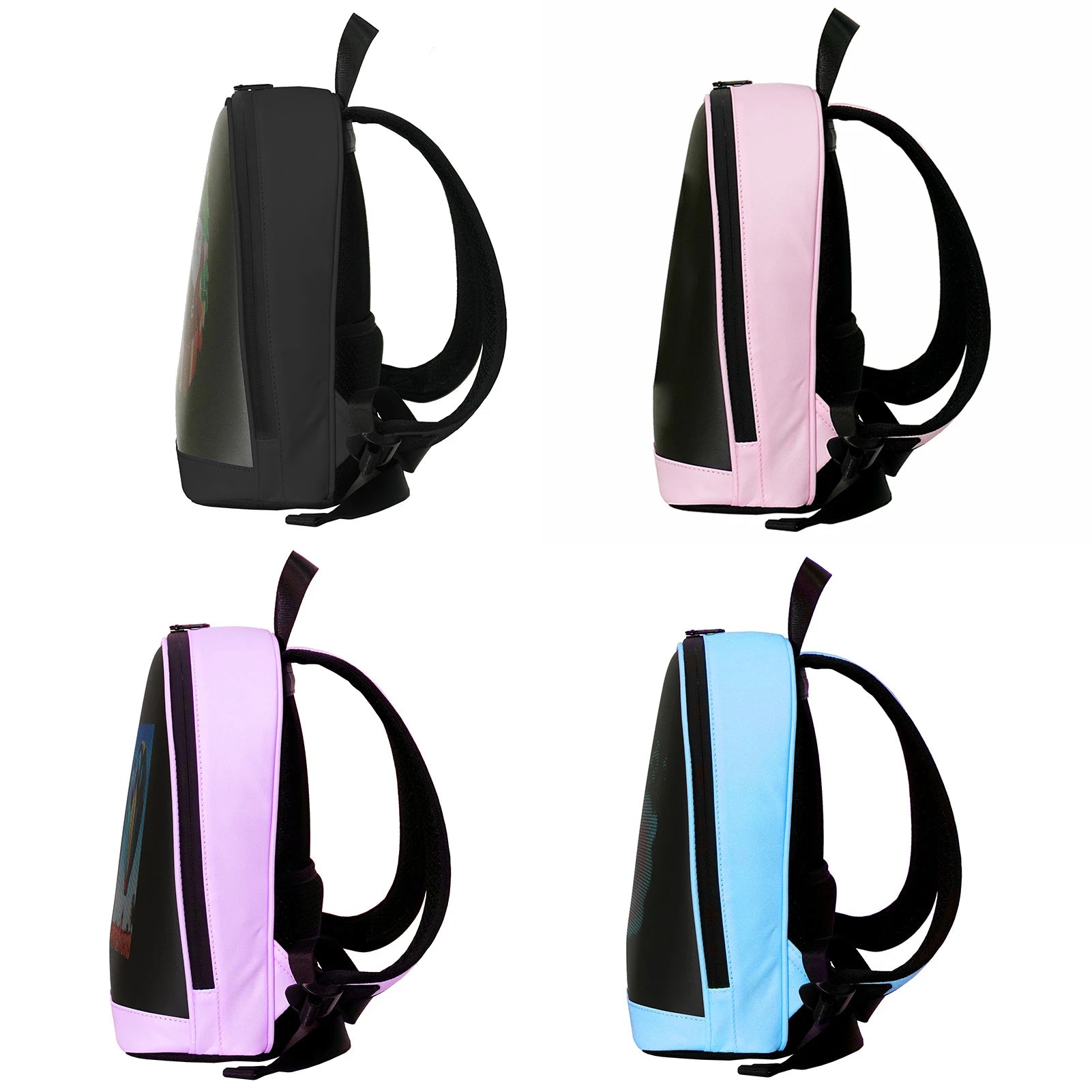 LED Smart Backpack 64x64 Screen App Control Outdoor Travel Bag