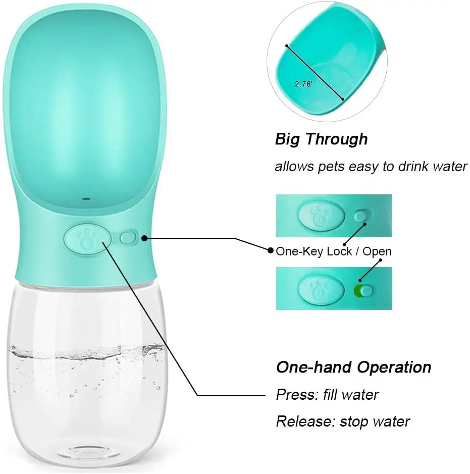 Portable Dog Water Bottle W/ Bowl, Pet Feeder Bowl, Travel Pet Water Dispenser