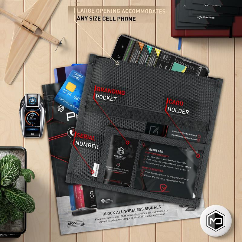 Mission Darkness Faraday Bag Phone Signal Blocking Pouch No Window